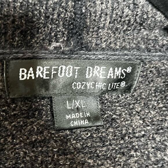 BAREFOOT DREAMS cozy chic lite charcoal gray open cardigan size L/XL - Picture 3 of 4
